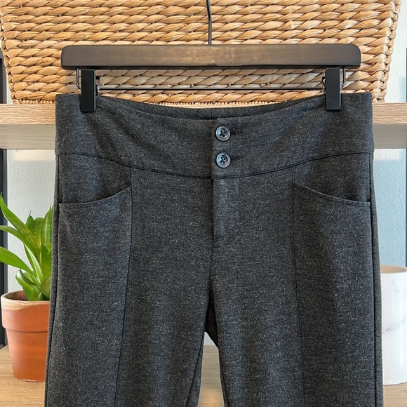 CAbi Mid-Rise Newport Gray Slim Leg Ponte Pants, 2 - Picture 2 of 7